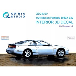 Quinta Studio QTSQD24020 1:24 Quinta Studio Interior 3D Decal - Nissan Fairlady 300ZX Z32