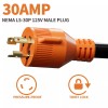 Epicord RV 30AMP 3Prong Generator Adapter 30amp Male Plug to