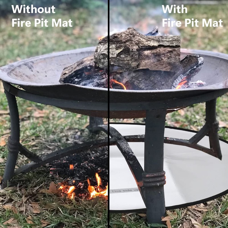 SAFE TECH Fire Pit Mat for Decking, 36″/91cm Fireproof Mat