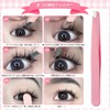 False Eyelash Tweezers Set of 3 Eyelash Tweezers Lightweight for