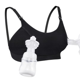 momcozy Hands Free Pumping Bra Nursing Bra Black