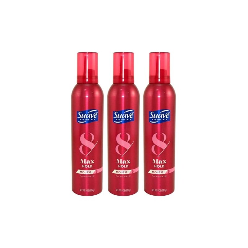 Suave Max Hold 8 Volumizing Mousse 9 oz (Pack of