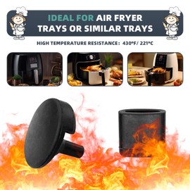 20Pcs Air Fryer Rubber Bumpers, Air Fryer Tray Rubber Feet Tip Silicone Non-Scratch Protective Covers, Air Fryer Replacement Parts Accessories for Air Fryer Grill Pan
