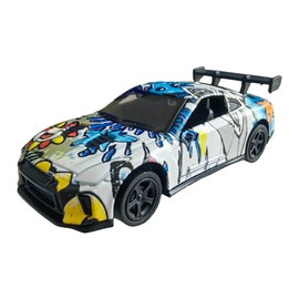Fsocpen Metal Graffiti Car Model Dashboard Decoration,Alloy Model Drifting Spin,Dynamic Interactive Ornament，Collectibles for Car Lovers (H)