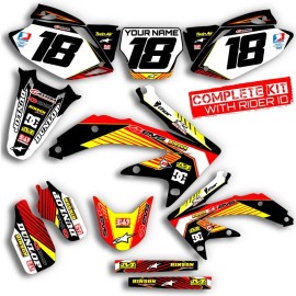 MX ISLAND 2004-2017 CRF 250X GRAPHICS 250 X RIDGELINE: RED / YELLOW DIRT BIKE DECALS