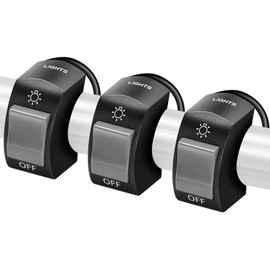 Frienda 3 Pieces Motorcycle Headlight Switch Handlebar Toggle Switch 7/8 Inch 22 mm 12v on Off Push Button for U5 U7 U2 Motorcycles Scooter Electromobile (Grey)