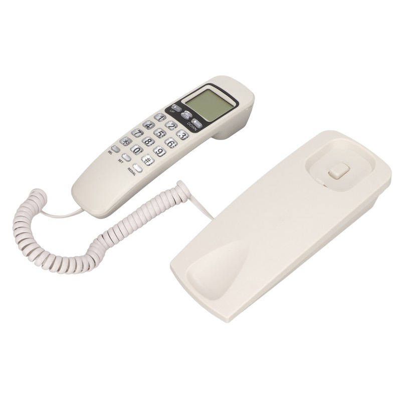 Wired Wall Phone Multifunctional Calendar LCD Display Caller ID Landline