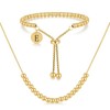 HXNIBATSAR Stainless Steel Gold & Silver Jewelry Set,Snake Chain Necklace