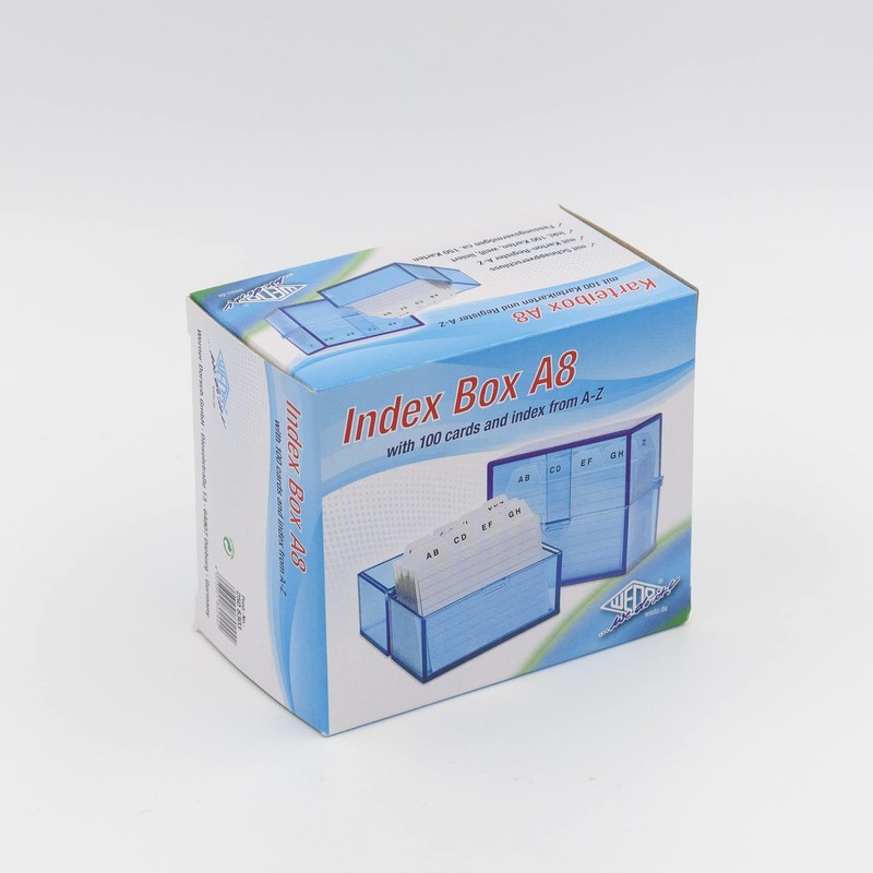 Wedo 2508303 Card Index Box, Standard A7 Landscape (Plastic with