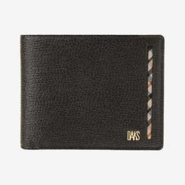 Daks (신세계강남점)DBWA2E914 다크브라운 사선체크 반지갑 (DBW A2E914) Dark Brown Diagonal Check Wallet