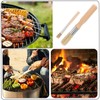 2 pcs Multifunctional Wooden Handle Round Small Pastry Brush, Round