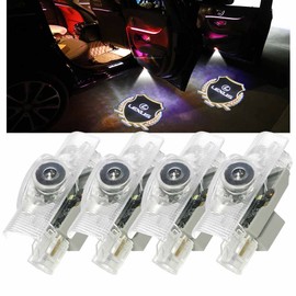 Minile Lexus Courtesy Lamps Logo 4pcs Tool Door Welcome Light Courtesy Light LED Logo Projection LS ES IS LX RX GS UX NX Series Car Door Lamp for Lexus Gold 4