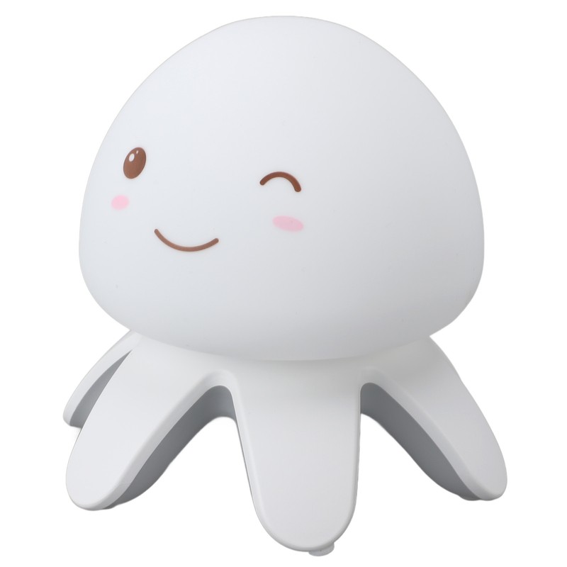 Night Light Jellyfish Shape Cute Remote Control RGB Silicone Tap