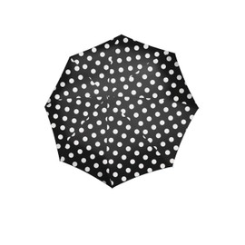reisenthel umbrella pocket duomatic - compact pocket umbrella made from recycled PET bottles - with large push button and ergonomic handle design, Dots White, UMBRELLA