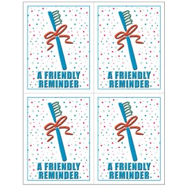 Custom Recall Dental Laser Appointment Reminder Postcards with Personalizable Backs. 4 Cards Micro Perforated for Tear-off at 4.25" x 5.5" on an 8.5" x 11" Sheet of 8 Pt Card Stock. (500)