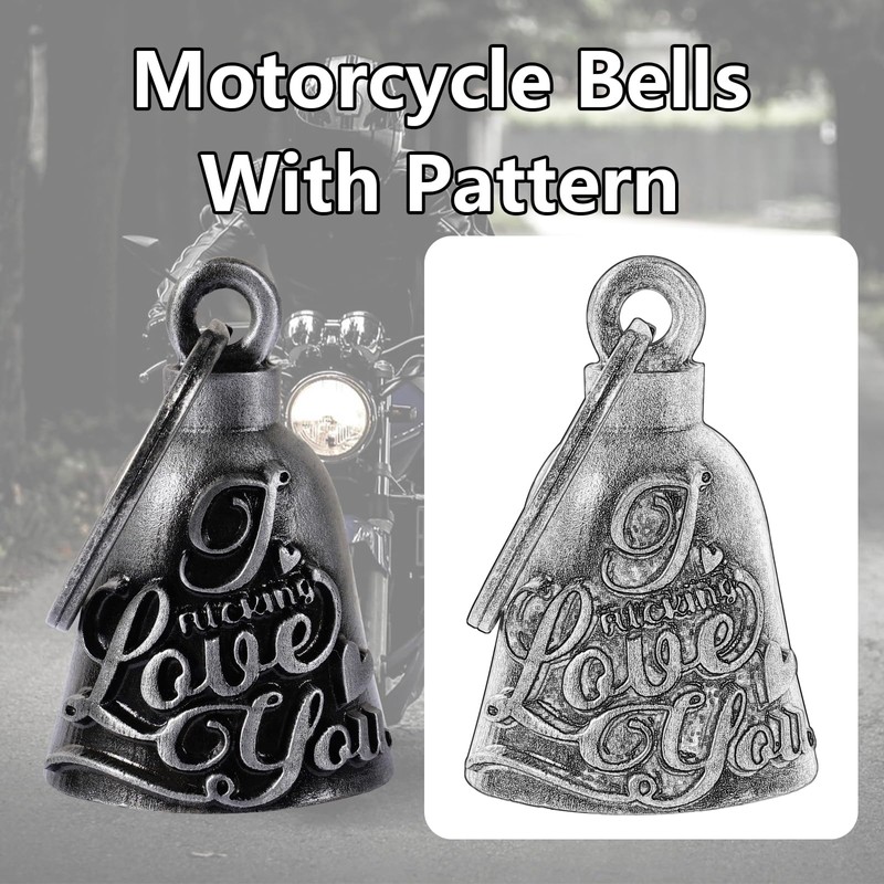 Motorcycle Bell for Biker Good Luck Riding Bells with Hanger