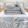 Utopia Bedding King Arrows White Print Duvet Cover Set -