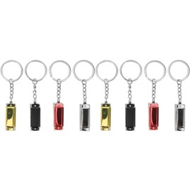 Vaguelly 8pcs Metal Harmonica Keychain Miniature Keyring for Backpack Bag Decoration Unique Harmonica Key Chain Pendants for Keys and Purse