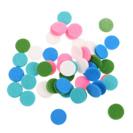 50pcs Essential Oil Refill Pads, Round Fiber Cotton Core for Aromatherapy Necklace, Bracelet, Car Vent Clip, Assorted Colors, 1.5 Inch Diameter, Diy Scent Pads for Home, Office, Car