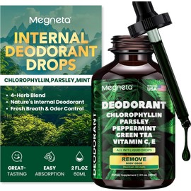 Chlorophyll Liquid Drops – Body Deodorizing Supplement for Women & Men – Detox, Energy & Skin Health Support– Vegan, Non-GMO, 2 Fl Oz