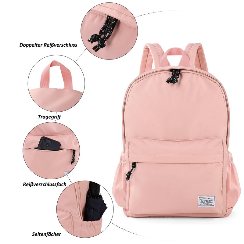 TANTOMI School Backpack Teenager, pink