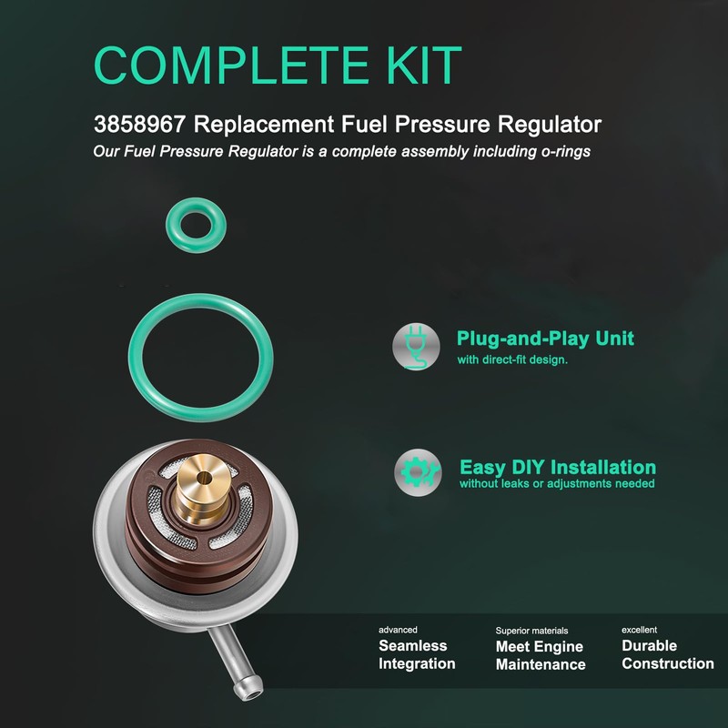 Fuel Pressure Regulator for Volvo Penta and Mercruiser 4.3, 5.0,