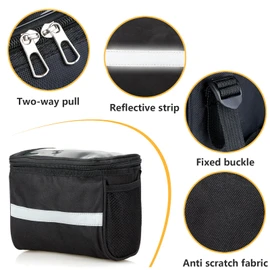 Vhtanop Handlebar Bag Bicycle 4.5 L, Bicycle Bag Handlebar, Bicycle Bags Waterproof, Bike Packing, Bicycle Handlebar Bag for Road Bike, Ebike, Mountain Bike Accessories