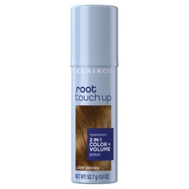 Clairol Root Touch-Up Color + Volume 2-in-1 Temporary Spray, Light Brown Hair Color, Pack of 1