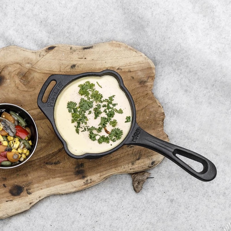 Petromax Cast Iron Saucepan with Pour Spouts, Sauce Pot for