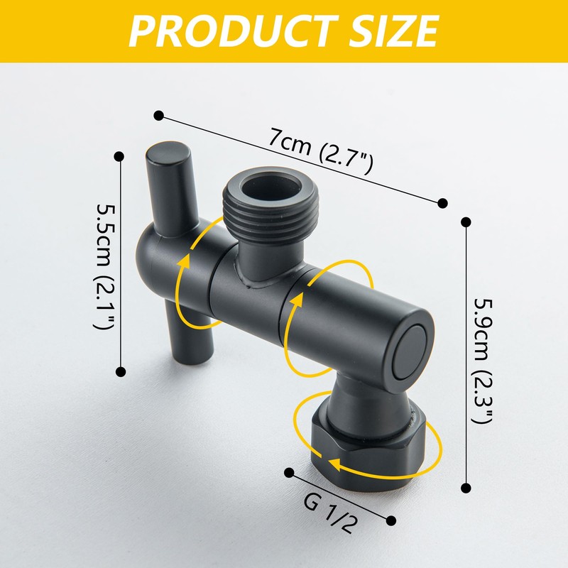 LUOGULIANG All Metal Shower Head Elbow Adapter, Stainless Steel Shower