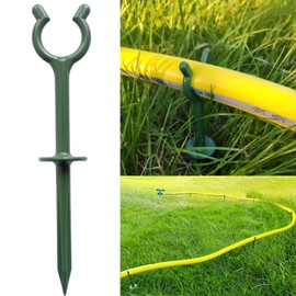 Garden Hose Guide Stakes Set of 10 - Heavy Duty 3/4” Hose Holder Spike for Lawn & Plant Saver, Yard Soaker Support, Durable Kink-Free Watering (Fit 3/4”Hoses)