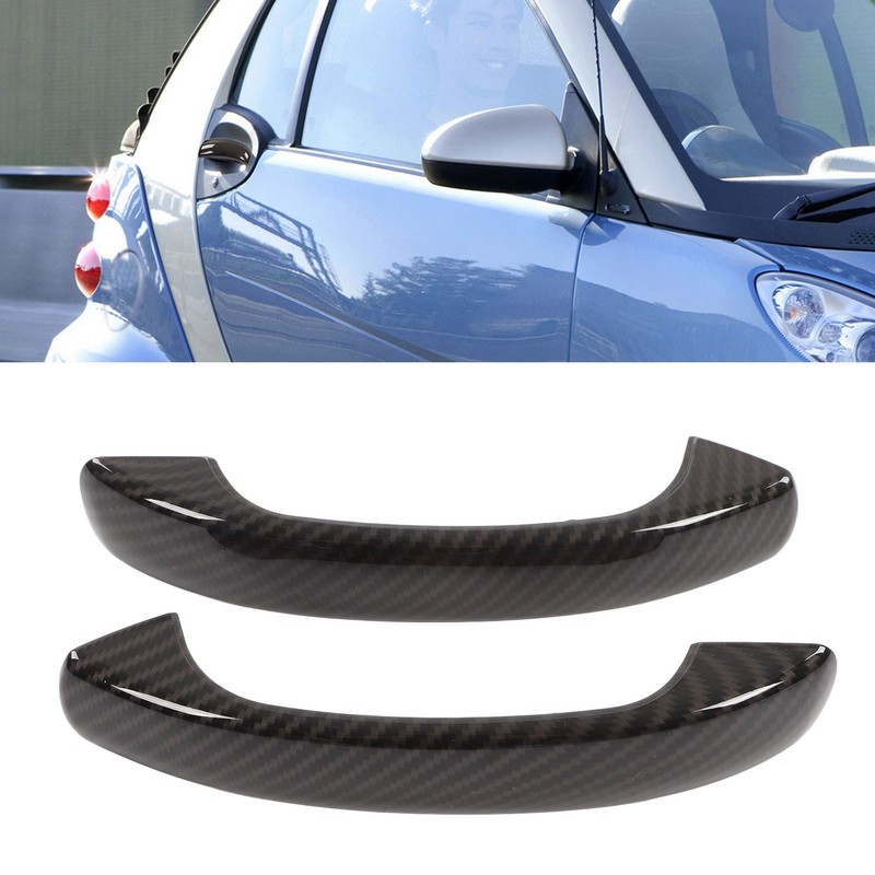 Car Exterior Door Handle Cover Carbon Fiber Style Replacement for