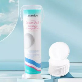 Product Detail Reference 부드럽고 통기성이 뛰어난 원형 메이크업 리무버 패드 100개 양면 질감의 면 데일리 페이셜 클렌징에 사용 Soft and Highly Breathable Round Makeup Remover Pads 100 Pcs Double-Sided Textured Cotton for Daily Facial Cleansing [1pack]