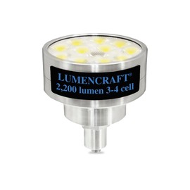 Lumencraft LED Conversion Kit Compatible/Replacement for Maglite Flashlight - 2200 Lumen Fits 3-4 D Cell - High Power Upgrade for Maglight with 12x LED Emitters