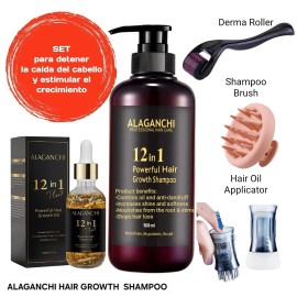 Alaganchi 1 Growth Hair Shampoo And 1 Hair Growth Oil.  3 FREE items stimulate growth Hair