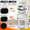 Segarty Spice Jars with Labels, 6 Pack 5oz Glass Spice