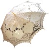 AEAOA Handmade Ivory Lace Parasol Umbrella Wedding Bridal 30 Inch