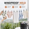1PCS Peg Bag for Washing Line with Strap 64PCS Stainless