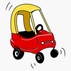 Cozy Coupe Bumper Sticker Window Vinyl Decal 5"