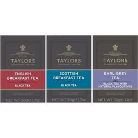 Taylors of Harrogate Black Tea Variety Pack – English Breakfast, Scottish Breakfast & Earl Grey – 60 Tea Bags (Pack of 3)