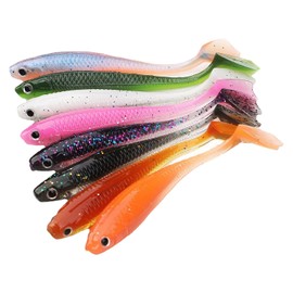 Lures Paddle Tail Texas Rig Paddle Tail Worm 8cm 5.5g Set of 8
