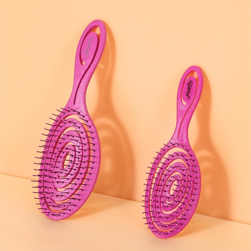 Ninabella Mini Hair Brush without Pulling, Brush for Travel, Detangling