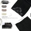 Moresoo Black Real Hair Extensions - Jet Black Clip in