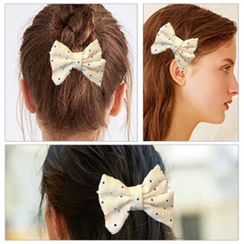 YIOLIBJF 8 Pcs Hair Bows Decorative Duckbill Hairpins Fashion Duckbill Hair Clips for Children Girl Long Short Hair