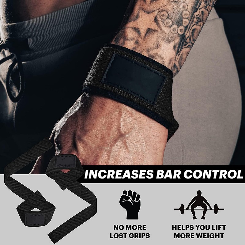 Lifting Straps for Weight Lifting, Crossfit, Bodybuilding, Powerlifting and deadlifting.
