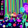 Haull 2 Pack Neon Light up Dance Floor Glow in