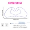RLINZU Pink Heart Hand Neon Sign Battery/USB Powered LED Decorative