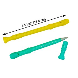 Maydahui 12PCS Flute Rollerball Pen Unique Creative Music Signature Pens Black Gel Ink Smooth Writing for Office Party Desktop Decoration