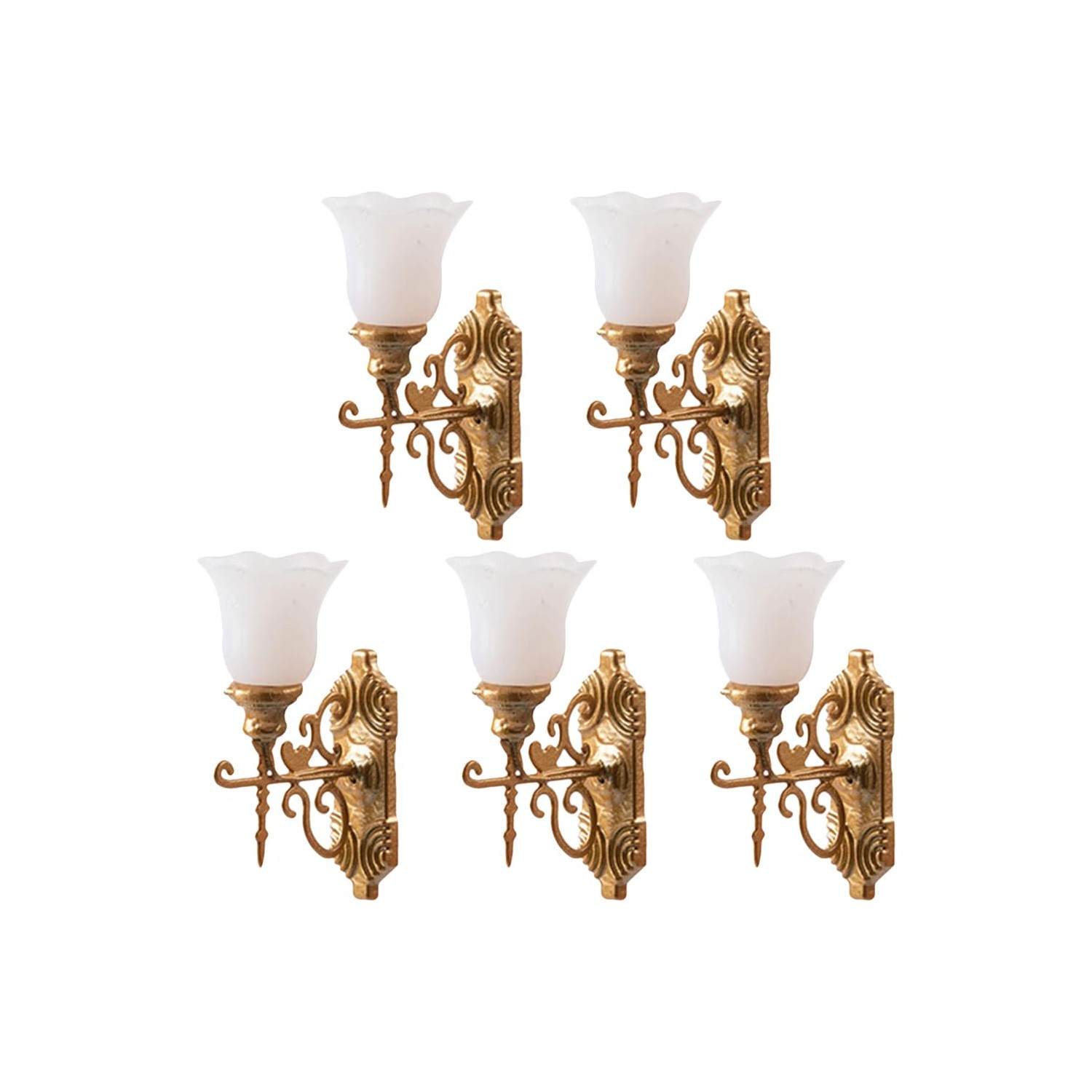 Miniature Wall Light Dollhouse Wall Lamp: 5 Pieces Hanging Lamp Mini ...