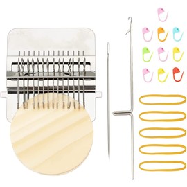 Small Weaving Kit with 14 Hooks Mini Darning Speedweve Type Weave Tool Beginners Quickly Mending Machine DIY Weaving Repair Tool
